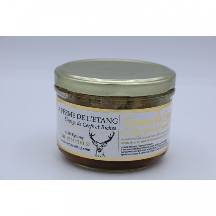 Terrine de cerf au foie gras de canard 200gr