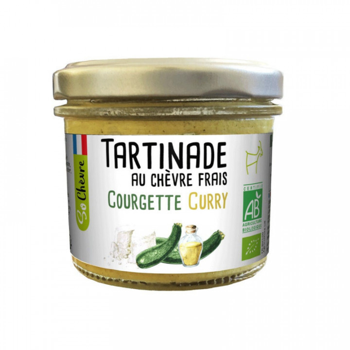 Tartinade au chèvre frais courgette curry