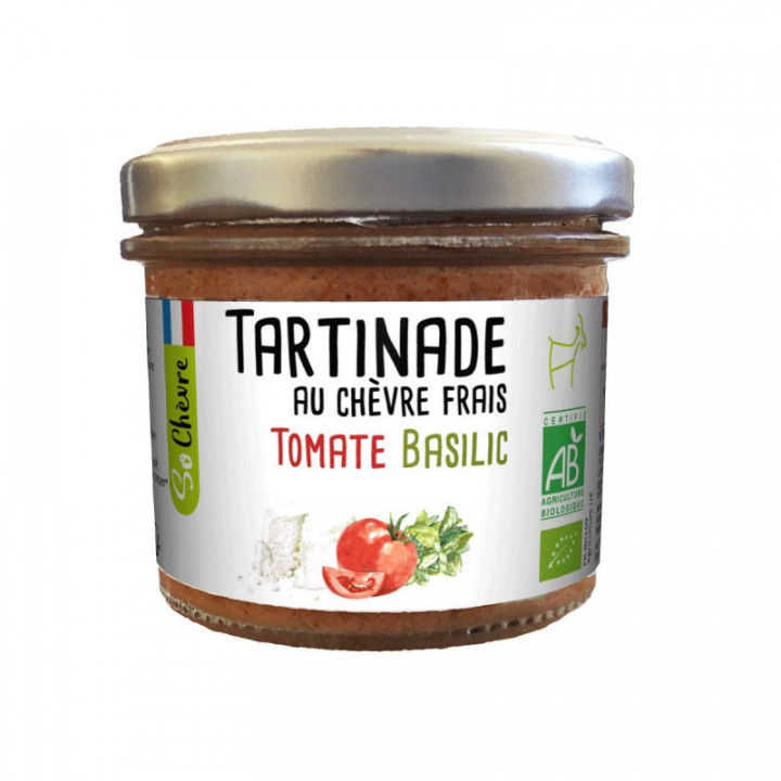 Tartinade au chèvre frais tomate basilic